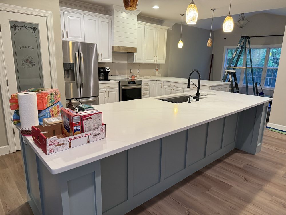 New kitchen island installed and finished